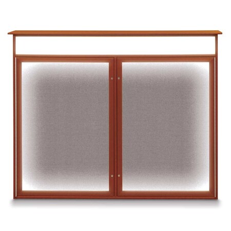 United Visual Products Open Faced Traditional Rounded Corkboard UV645ARC-BRONZE-PEARL